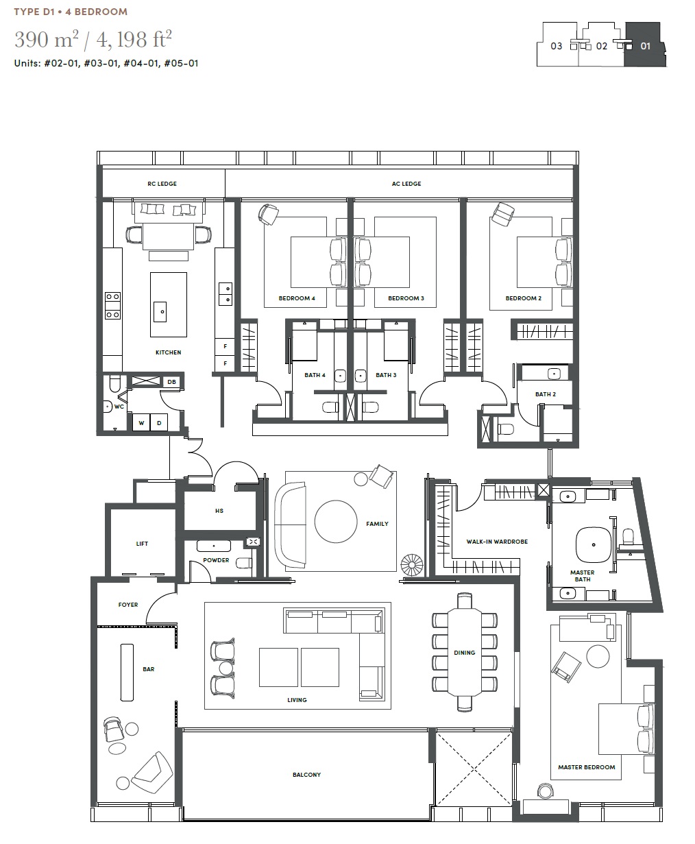 32 Gilstead 4 Bedroom unit floor plan hi res