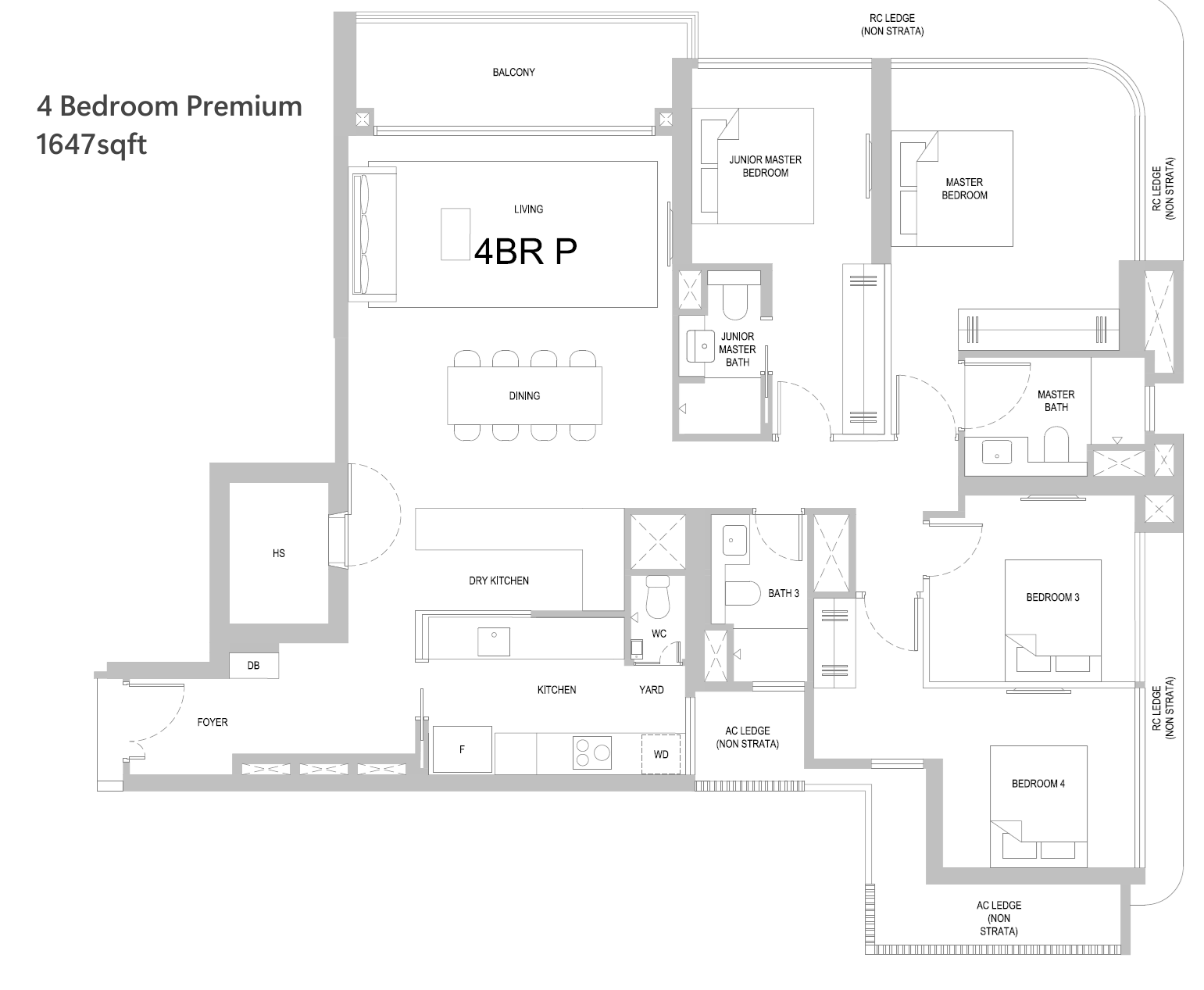 4 Bedroom Premium floor plan