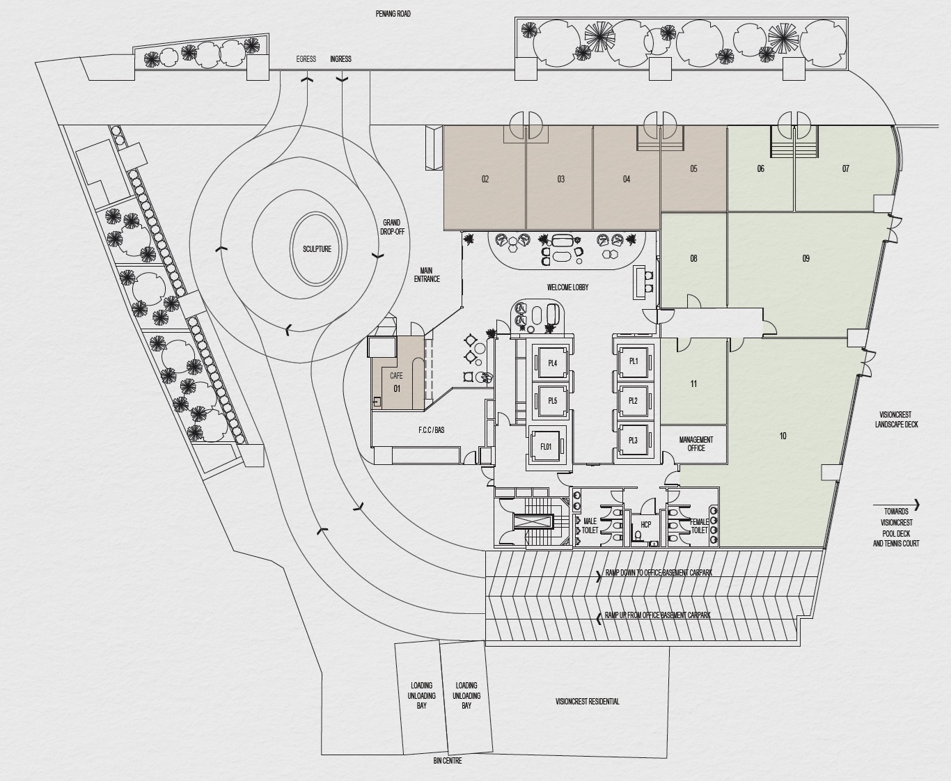 Visioncrest Orchard level 1 floor plan