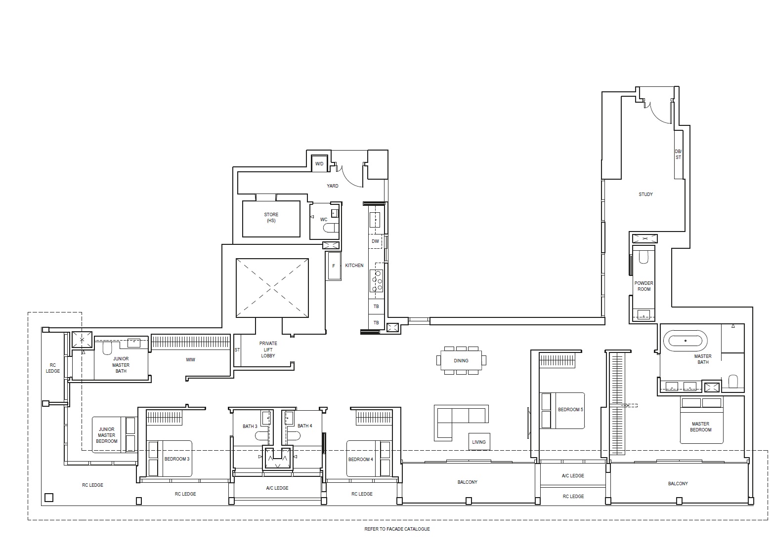 Canninghill Piers 5 bedroom premium floor plan
