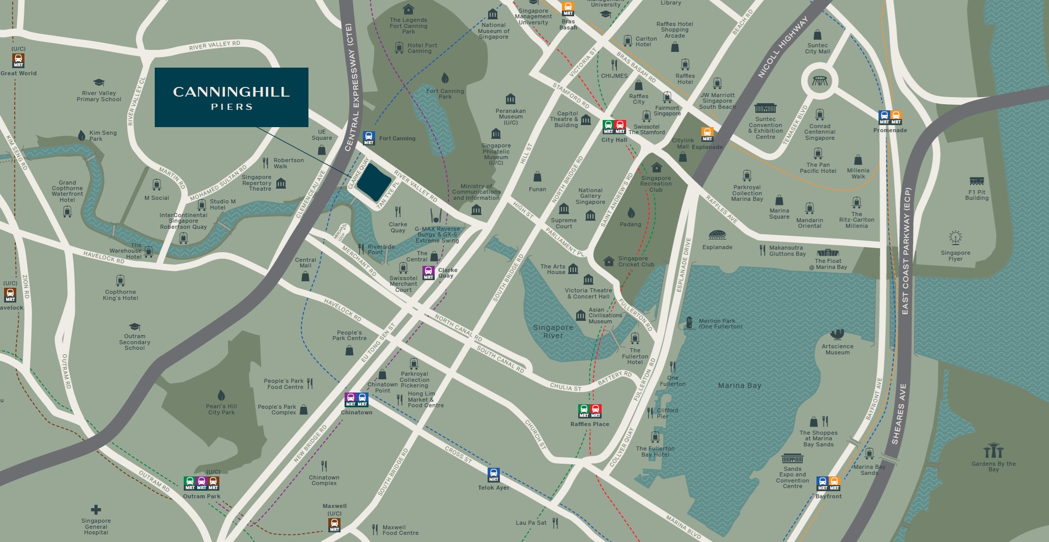 Canninghill Piers location map