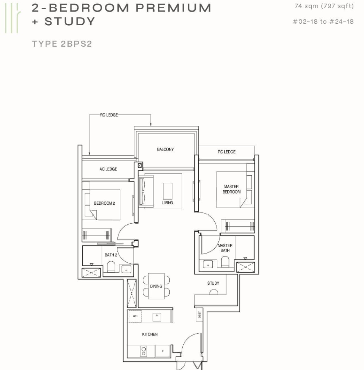 PINETREE HILL 2 bedroom floor plan