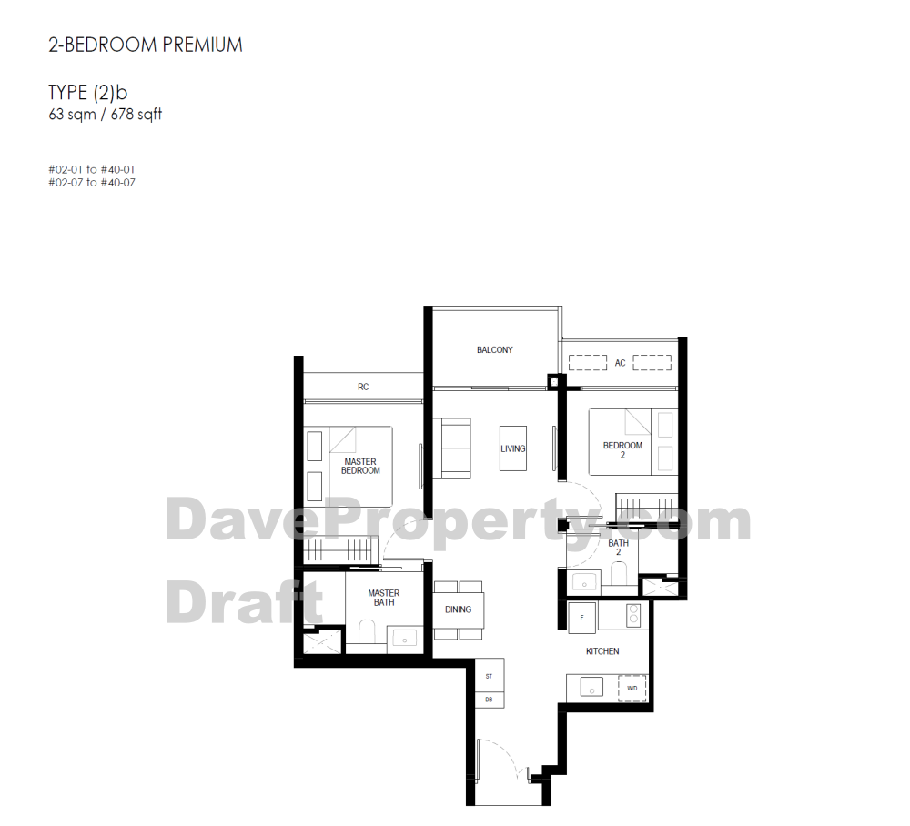 Penrith 2 bedroom Premium floor plan