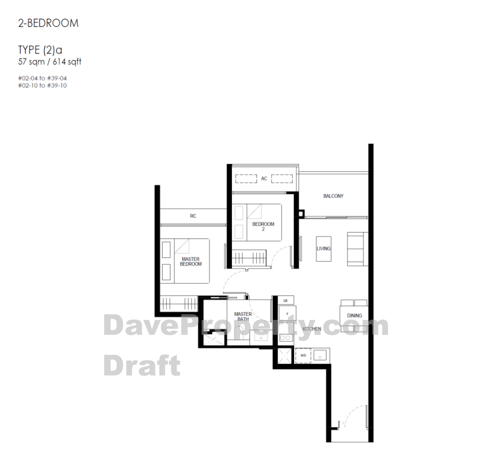 Penrith 2 bedroom floor plan