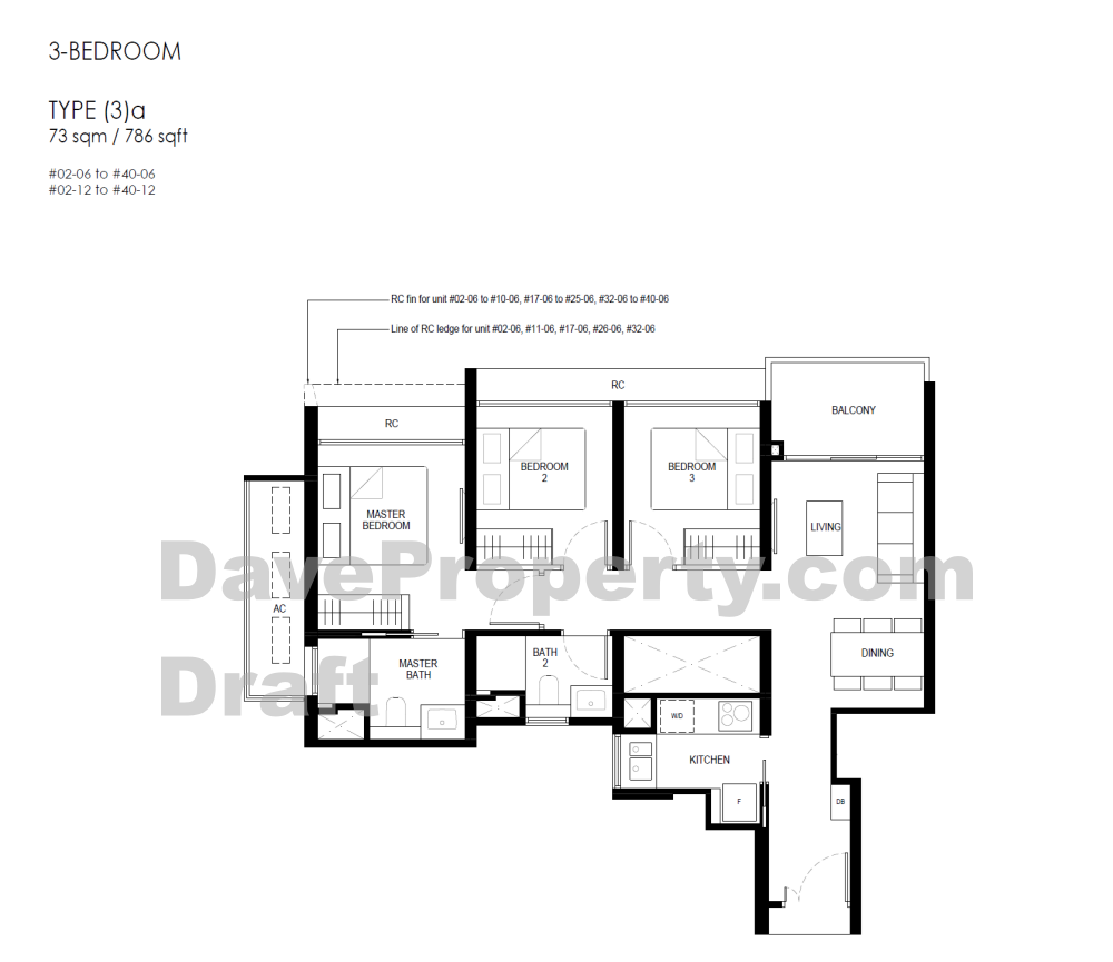 Penrith 3 bedroom Type A floor plan