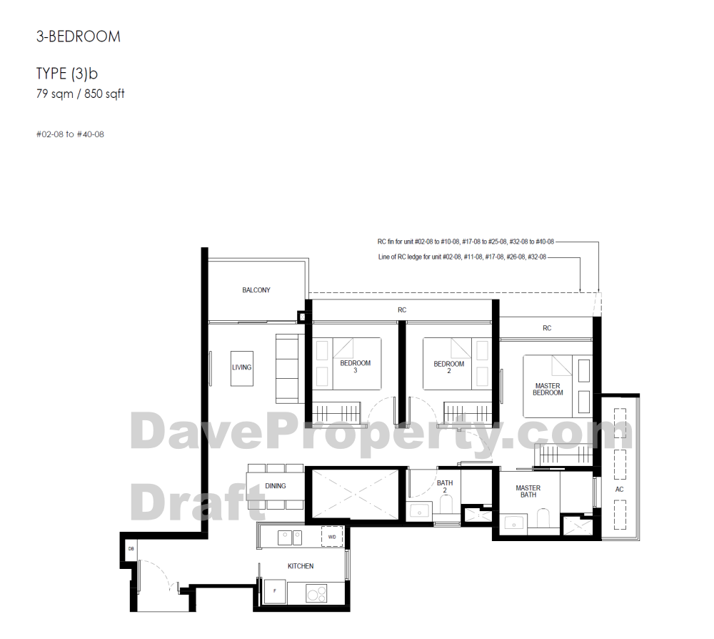Penrith 3 bedroom Type B floor plan